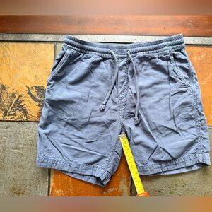 Marine layer medium slate blue shorts cargo draw string Saturday seersucker men’